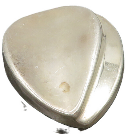 MEXICO 925 Sterling Silver  Vintage Shiny Modernist Leaf Brooch Pin  BP5123