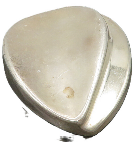 MEXICO 925 Sterling Silver  Vintage Shiny Modernist Leaf Brooch Pin  BP5123