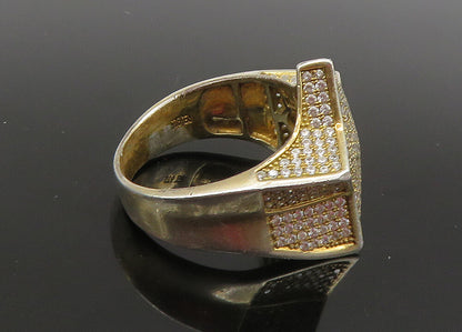 925 Silver   Vintage Cubic Zirconia Star Large Cocktail Ring Sz 12  RG22878