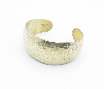 CIANI 925 Sterling Silver Vintage Shiny Hammered Detail Cuff Bracelet BT3364