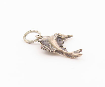 925 Sterling Silver  Vintage Petite Swordfish Motif Drop Pendant  PT17872