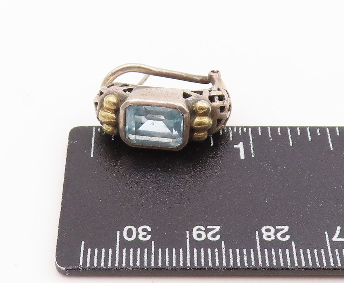 14k Gold & 925 Sterling Silver Vintage Earrings Gemstone Single Pieces  EG14297