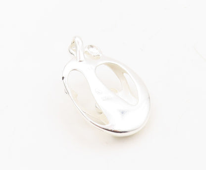 925 Sterling Silver Vintage Pendant CAROLYN POLLACK Happy Community  PT23593