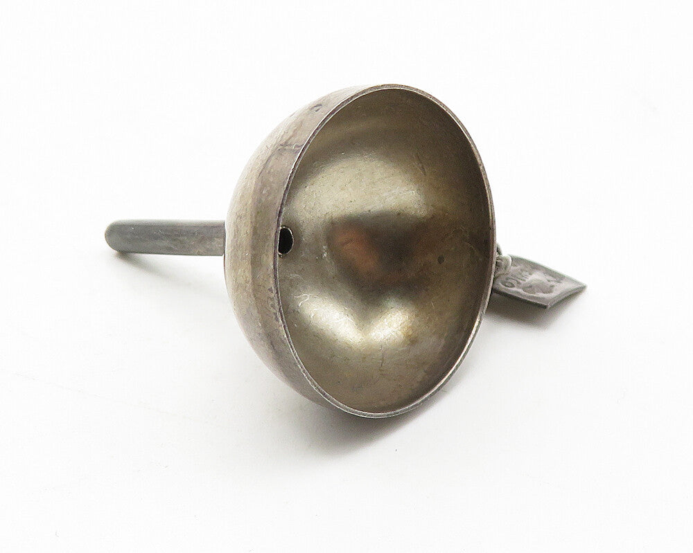MEXICO 925 Sterling Silver  Vintage Oxidized Smooth Dome Trinket  TR1834