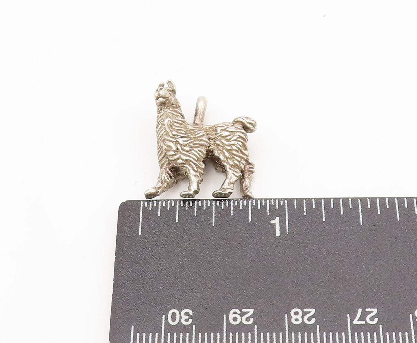 925 Sterling Silver Vintage Pendant 3D Carved Mini Hairy Lamb Charm  PT22478