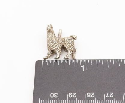 925 Sterling Silver Vintage Pendant 3D Carved Mini Hairy Lamb Charm  PT22478
