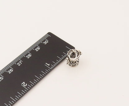 925 Sterling Silver  Vintage Heart Shaped Scrollwork Pendant (OPENS)  PT21996
