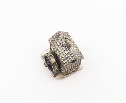 925 Sterling Silver Vintage Pendant BEAU Water Mill House Charm MOVES  PT26576