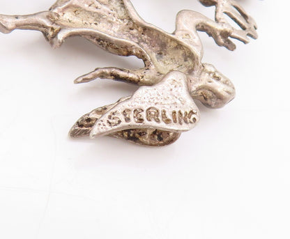 925 Sterling Silver Vintage Pendant Heaven & Hell Tango Cut Out Design  PT25134