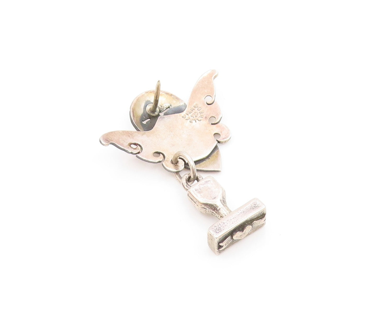 FAR FETCHED 925 Silver Vintage Angel With Love Heart & Trophy Pin  TR3411