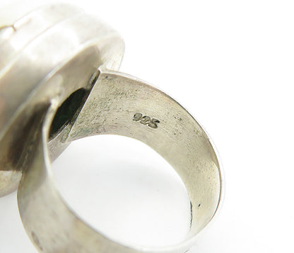 925 Sterling Silver  Vintage Sculpted Rose Flower Cocktail Ring Sz 5  RG7732