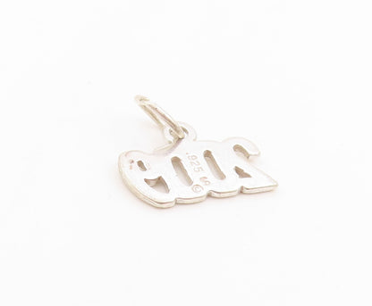 925 Sterling Silver Vintage Pendant Minimalist Year 2009 Cutout Charm  PT1025