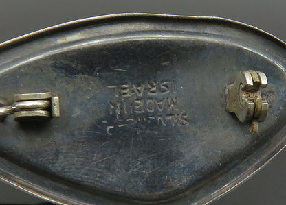 ISRAEL 925 Sterling Silver  Vintage Oxidized Old City Brooch Pin  BP8832