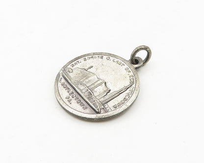 925 Sterling Silver Vintage Doylestown Pennsylvania Skyline Pendant PT15128