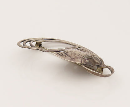 DESIGNER 925 Silver  Vintage Antique Swimming Ocean Fish Brooch Pin  BP10220