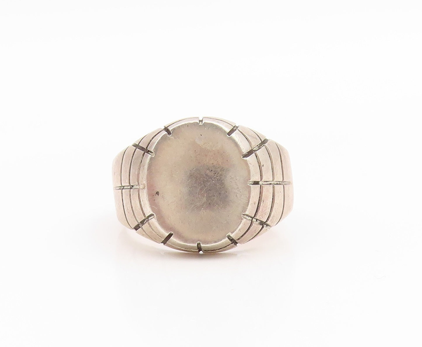 925 Sterling Silver Vintage Ring Classic Etched Spider Web Band Sz 10.5 RG35598