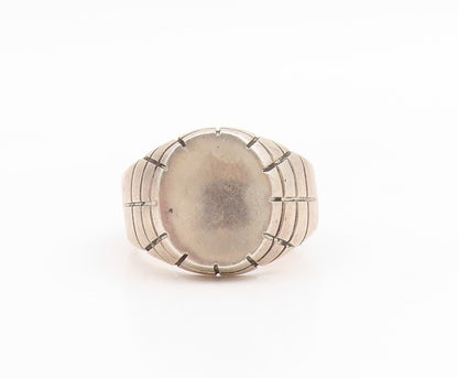 925 Sterling Silver Vintage Ring Classic Etched Spider Web Band Sz 10.5 RG35598