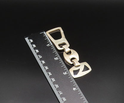 925 Sterling Silver  Vintage Enamel Triangle Anchor Link Key Chain  TR3389