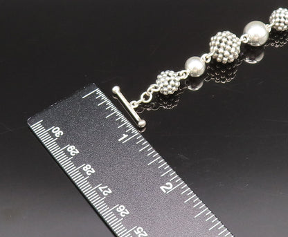 MICHAEL DAWKINS 925 Silver  Vintage Cultured Pearls & Beads Bracelet  BT9788