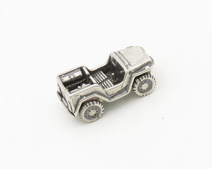 925 Sterling Silver  Vintage Shiny Old Fashioned Jeep Table Trinket  TR2584