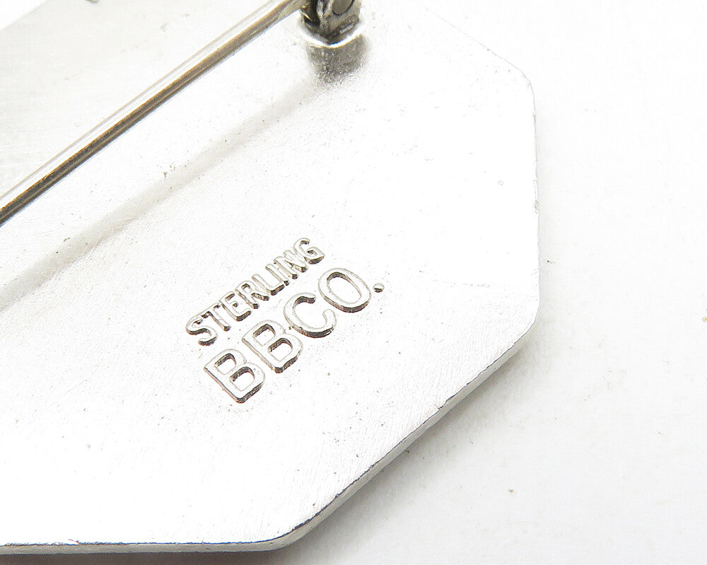 925 Sterling Silver  Vintage Methodist Hospital Volunteer Brooch Pin  BP3916