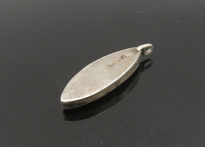 SOUTHWESTERN 925 Silver Vintage Mother Of Pearl & Multi Stone Pendant PT19490