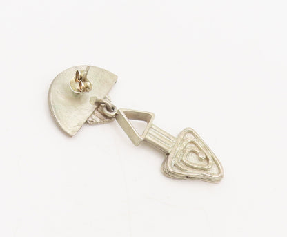 925 Sterling Silver  Vintage Swirly Rope Carved Dangling Earrings  EG12745
