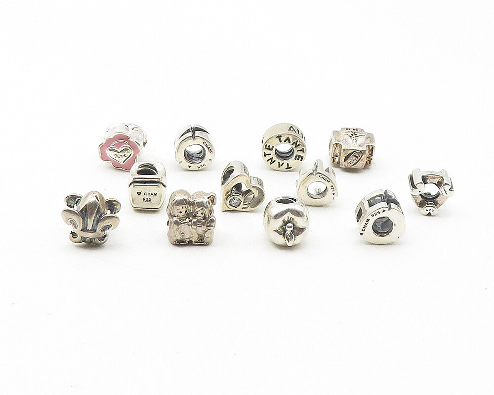CHAMILIA 925 Silver  Vintage Topaz Citrine & Amethyst 13 Pcs Bead Set  TR1848