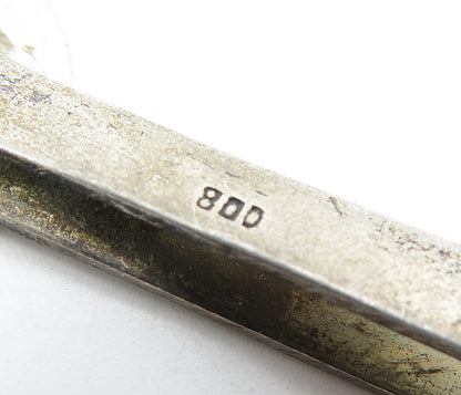 925 Sterling Silver  Vintage Antique Oxidized Taj Mahal Tie Clip  TR1297