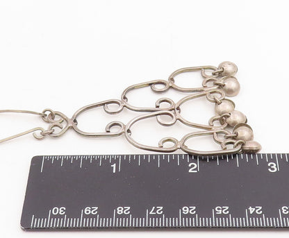 925 Sterling Silver Vintage Necklace ISRAEL Linked Loop Chandelier Chain  NE4759