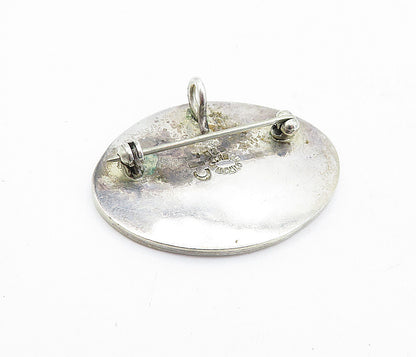 MEXICO 925 Sterling Silver  Vintage Abalone Perched Bird Brooch Pin  BP1796