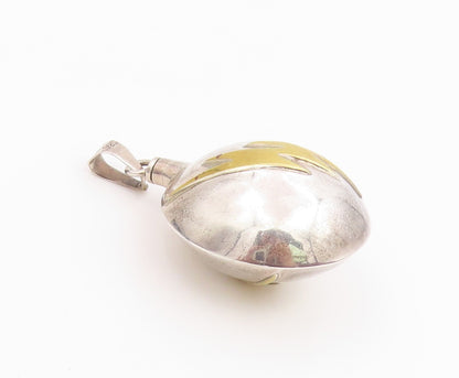 925 Sterling Silver Vintage Pendant CARLO TASCO Two Tone Bolt OPENS  PT26016