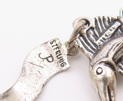 925 Sterling Silver  Vintage Virginia Beach Swordfish Charm Pendant  PT21782