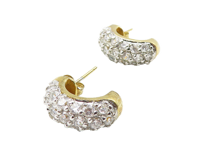 ROSS SIMON 925 Sterling Silver  Topaz Shiny Gold Plated Drop Earrings  EG6322