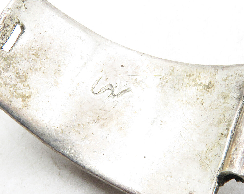 EDWARD ZUNI 925 Sterling Silver  Vintage Mother Of Pearl Watch Clips  TR1637