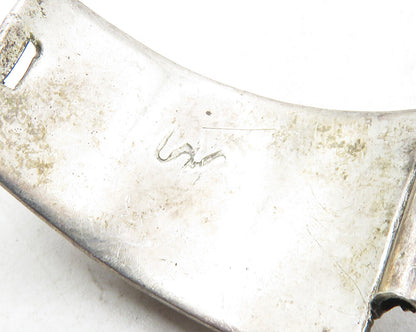 EDWARD ZUNI 925 Sterling Silver  Vintage Mother Of Pearl Watch Clips  TR1637