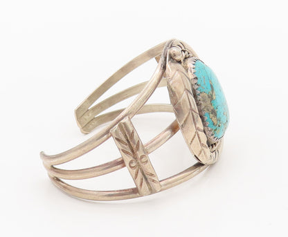 NAVAJO 925 Sterling Silver Vintage Real Royston Turquoise Bracelet  BT10106