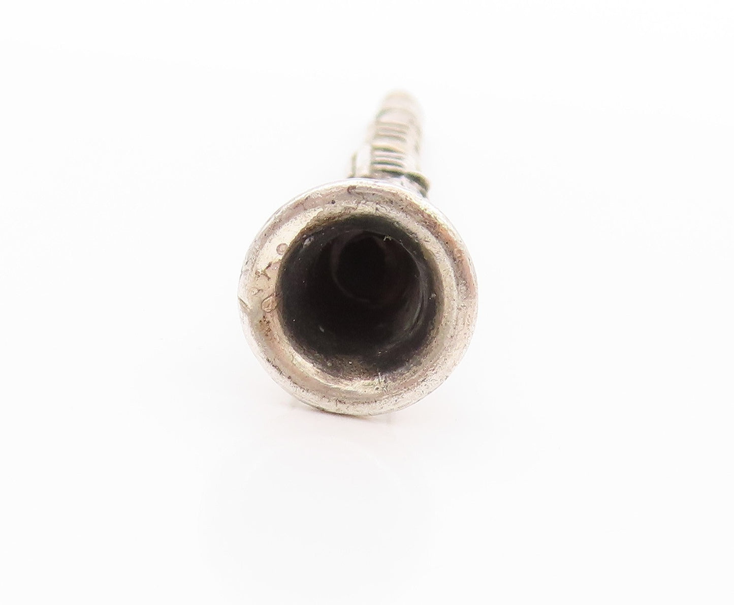 925 Sterling Silver Vintage Pin Collector Solid Carved Clarinet  TR3924