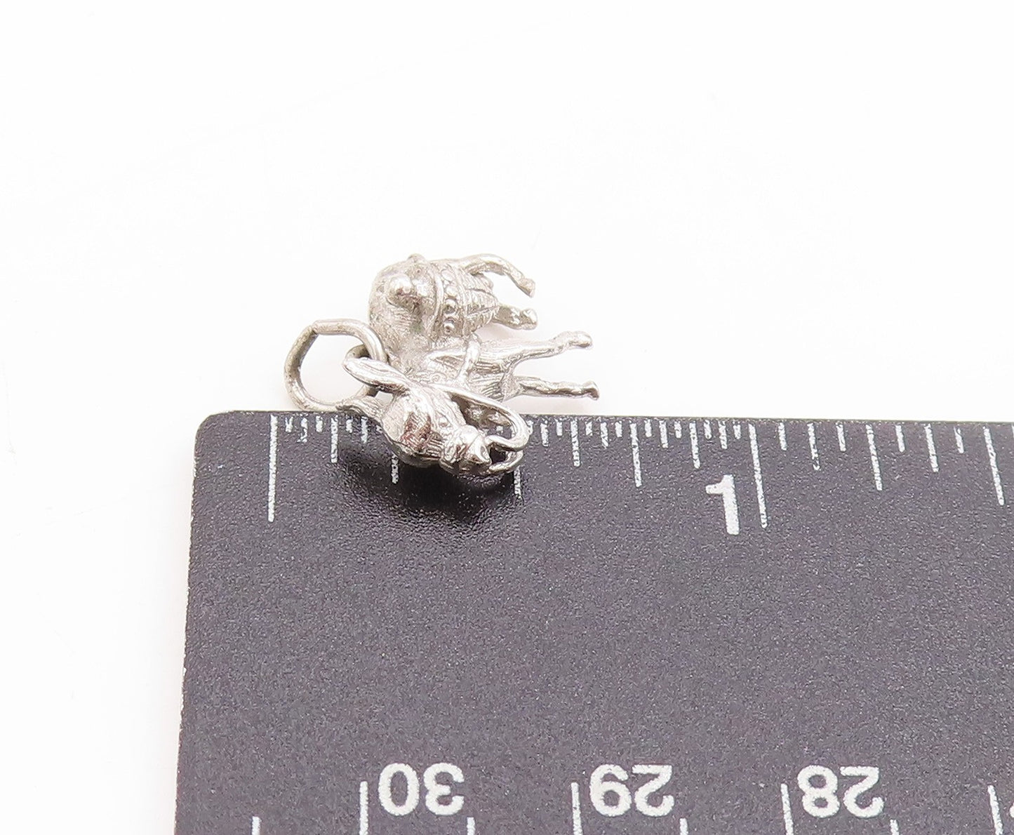 925 Sterling Silver Vintage Pendant 3D Donkey Carrying Baskets Charm  PT25114