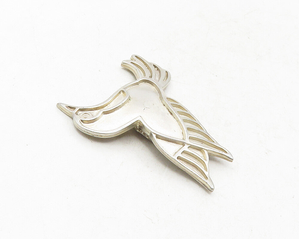 TAHARA 925 Sterling Silver  Vintage Flying Hummingbird Motif Pendant  PT7871