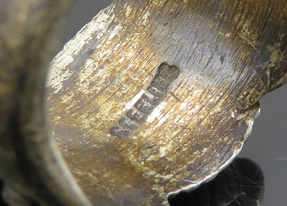 925 Silver  Vintage Antique Oxidized Etched Detail Band Ring Sz 6.5  RG20985