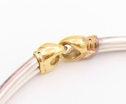 925 Sterling Silver Vintage Necklace UNOAERRE Solid Two Tone Choker  NE4715