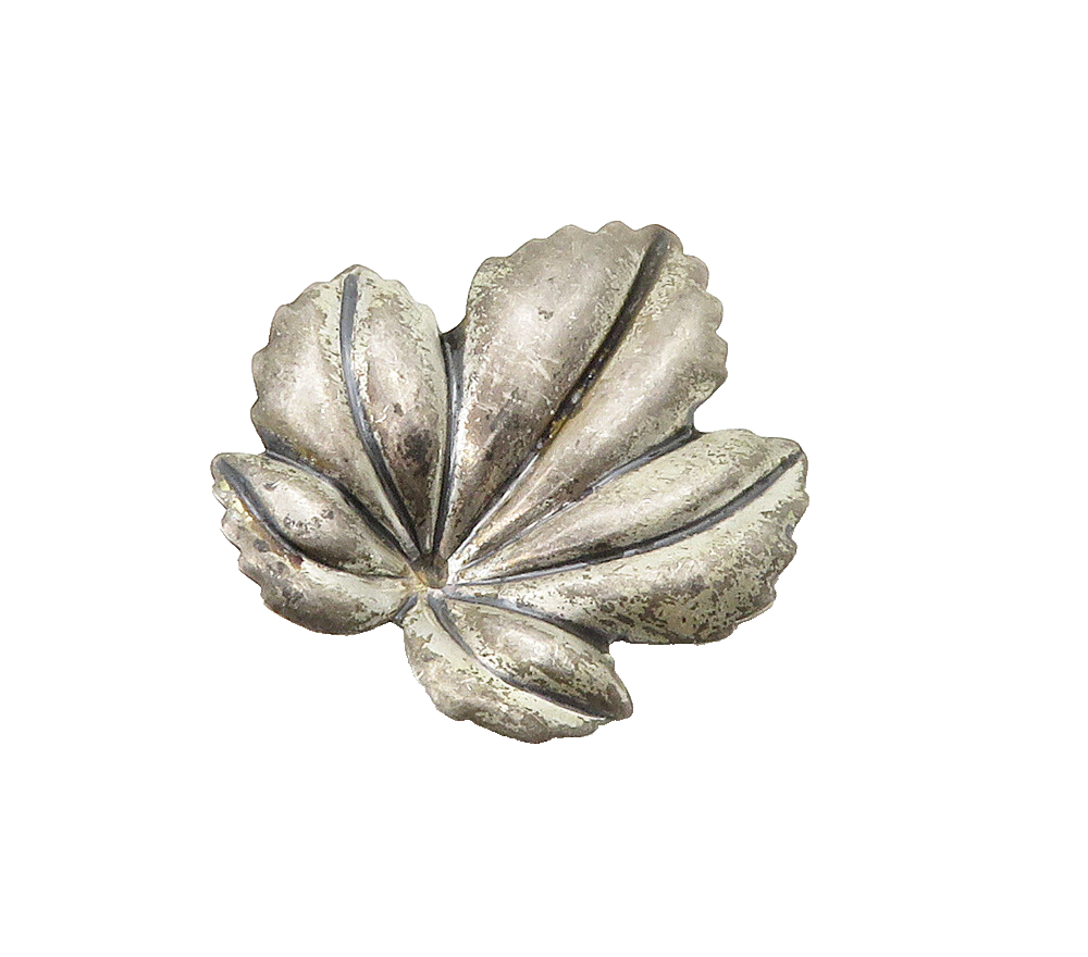 JEWELART 925 Sterling Silver  Vintage Floral Leaf Motif Brooch Pin  BP6316