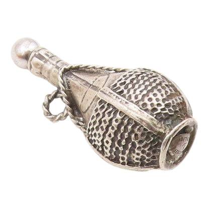 DANECRAFT 925 Sterling Silver  Vintage Rope Wrapped Bottle Pendant  PT19285