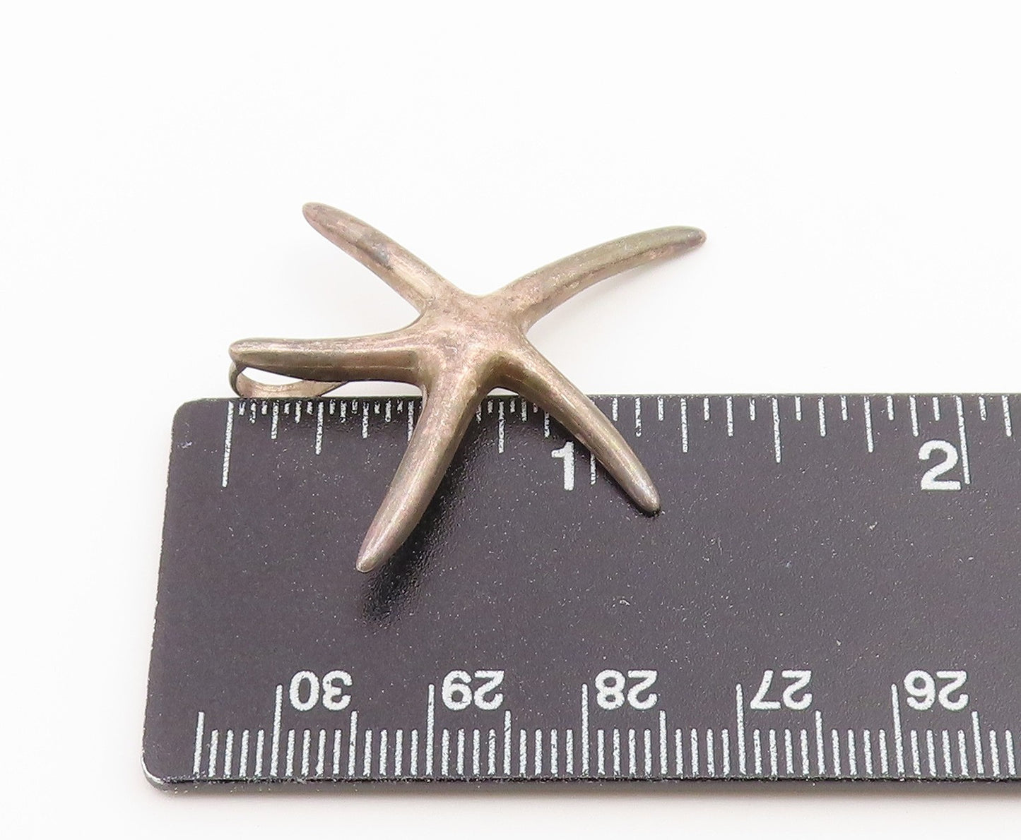925 Sterling Silver Vintage Pendant Minimalist Nautical Starfish Charm  PT26571