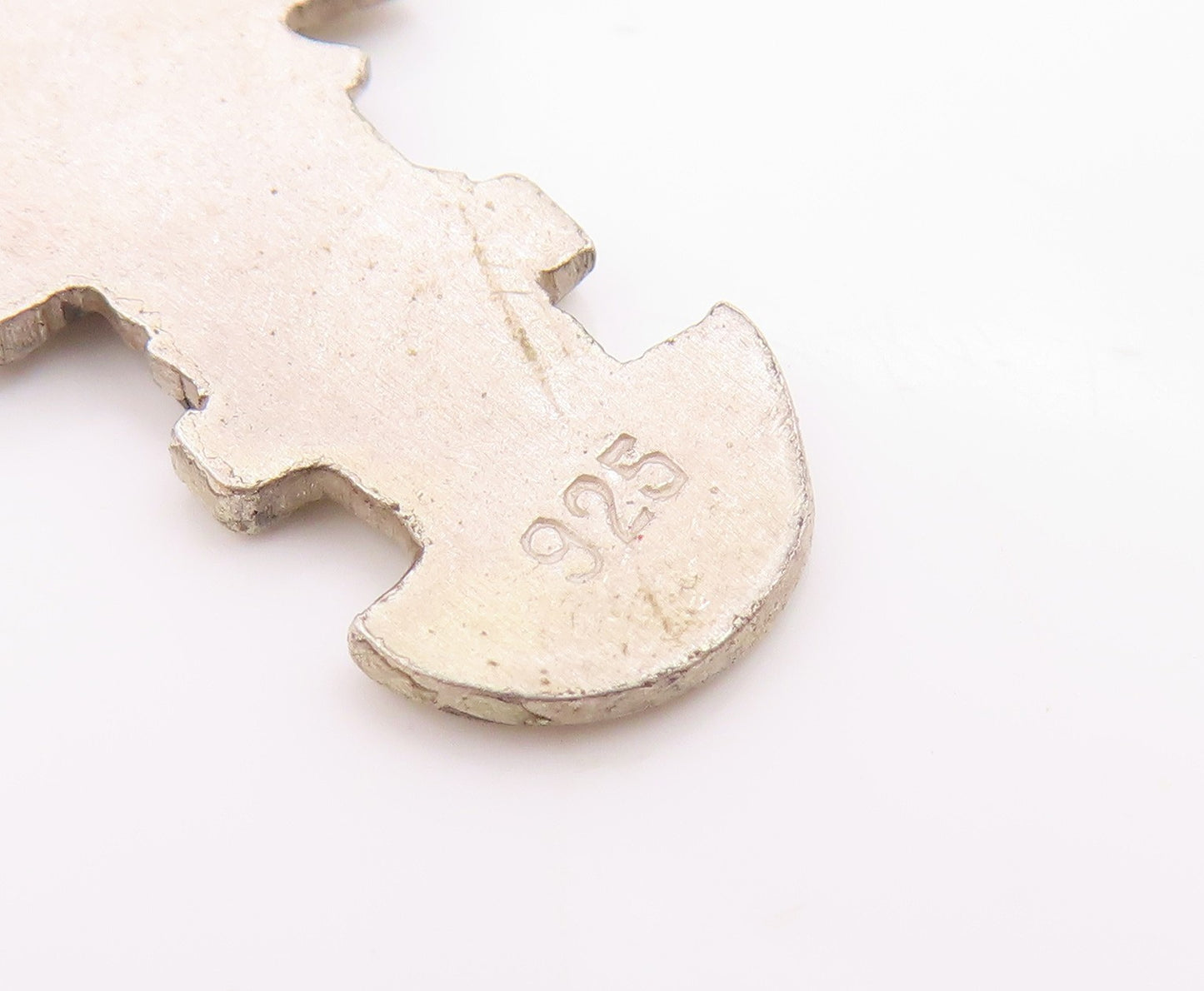 925 Sterling Silver  Vintage Petite Traditional Warrior Statue Pendant PT15988