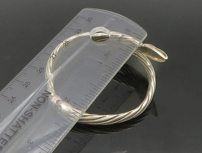 DESIGNER 925 Sterling Silver  Vintage Twist Bypass Bangle Bracelet  BT9324