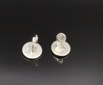 DESIGNER 925 Sterling Silver Vintage Pig Hugging Treasure Cuff Links TR3407