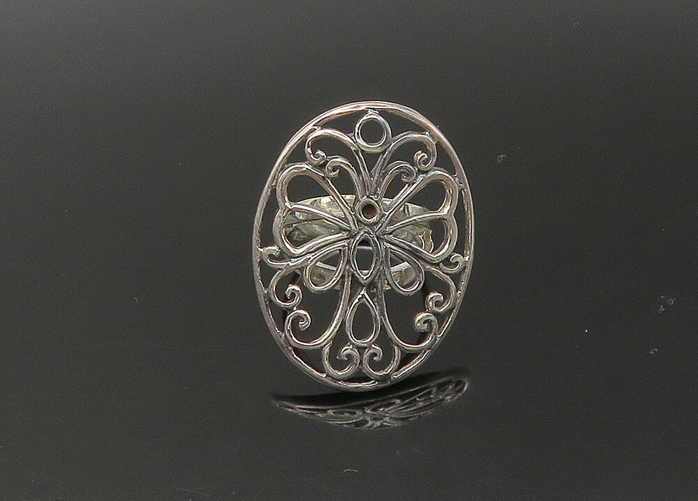 925 Sterling Silver  Vintage Shiny Open Butterfly Motif Band Ring Sz 7 RG22575