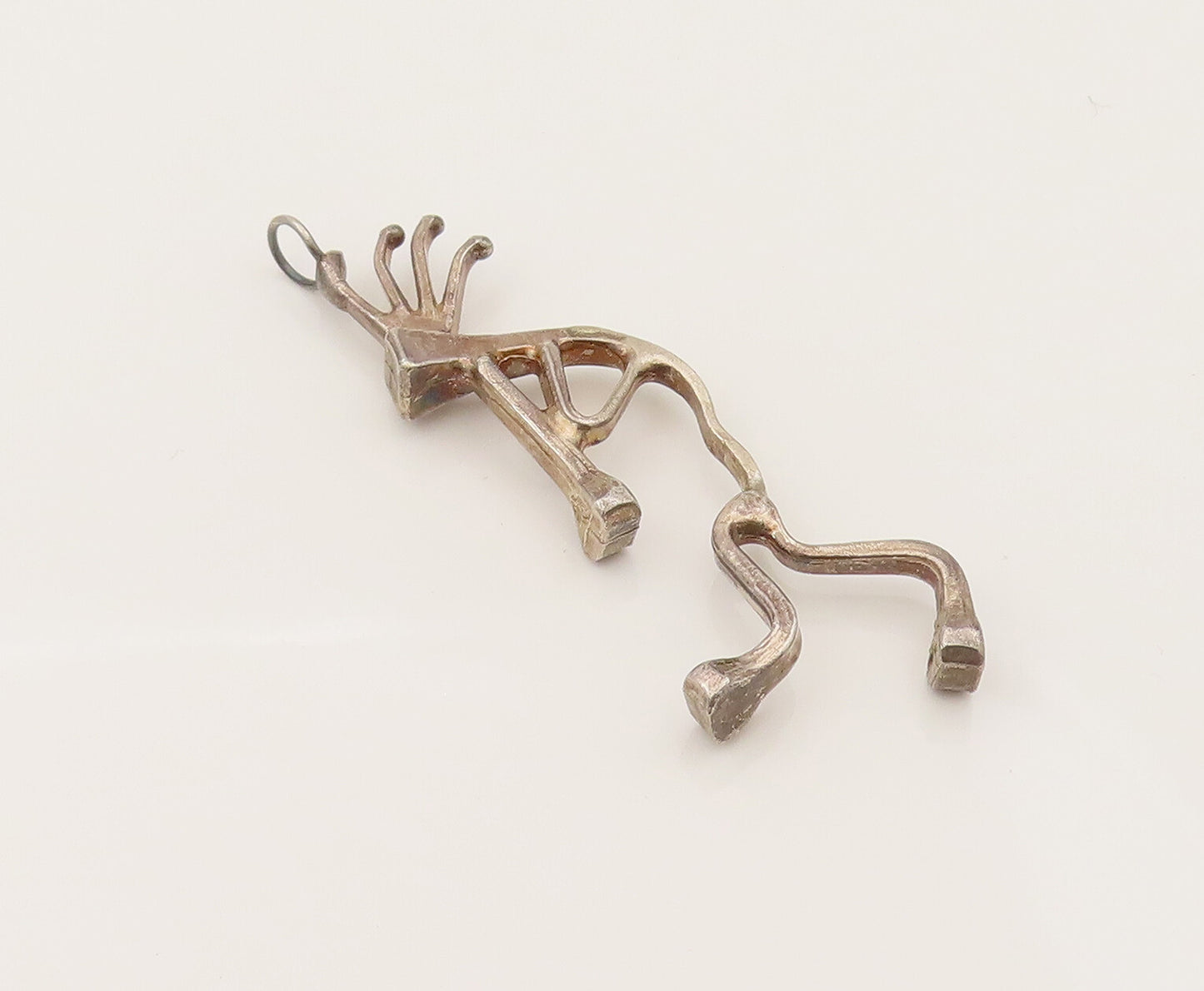 925 Sterling Silver  Vintage Kokopelli Dancer Outline Pendant  PT21942